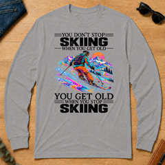 Psychedelic You Get Old When You Stop Skiing - sport-grey - LST2D-SportGrey