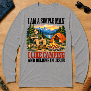 I Like Camping & Believe In Jesus - sport-grey - LST2D-SportGrey