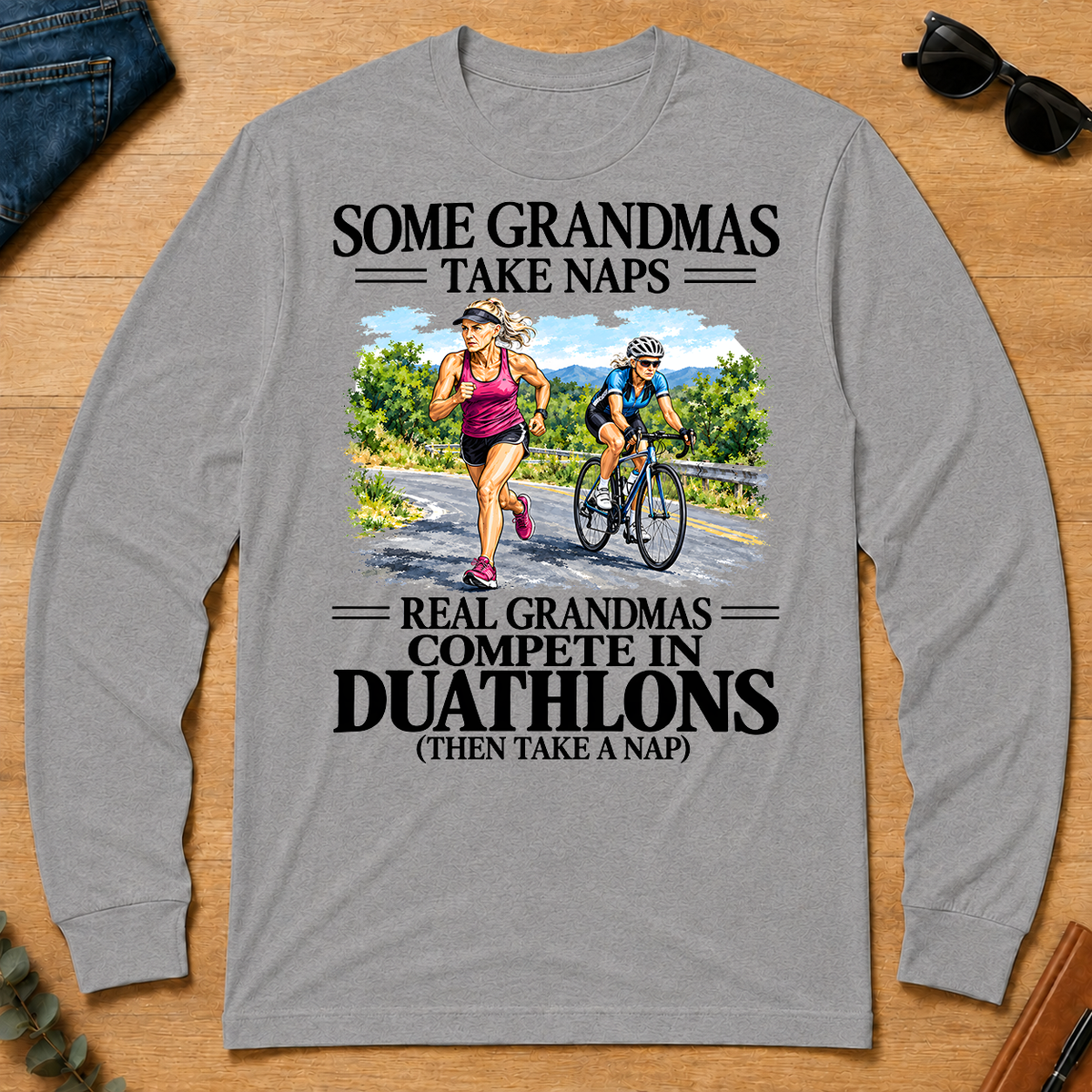 Real Grandmas Compete In Duathlons - sport-grey - LST2D-SportGrey