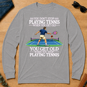 Old Man Don't Stop Tennis - sport-grey - LST2D-SportGrey