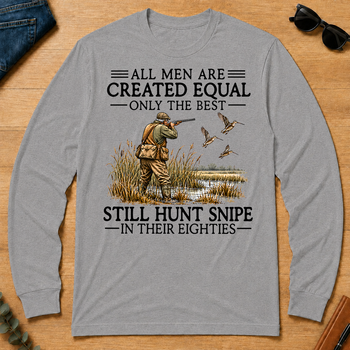 All Men Are Created Equal Snipe Hunting 80s - sport-grey - LST2D-SportGrey