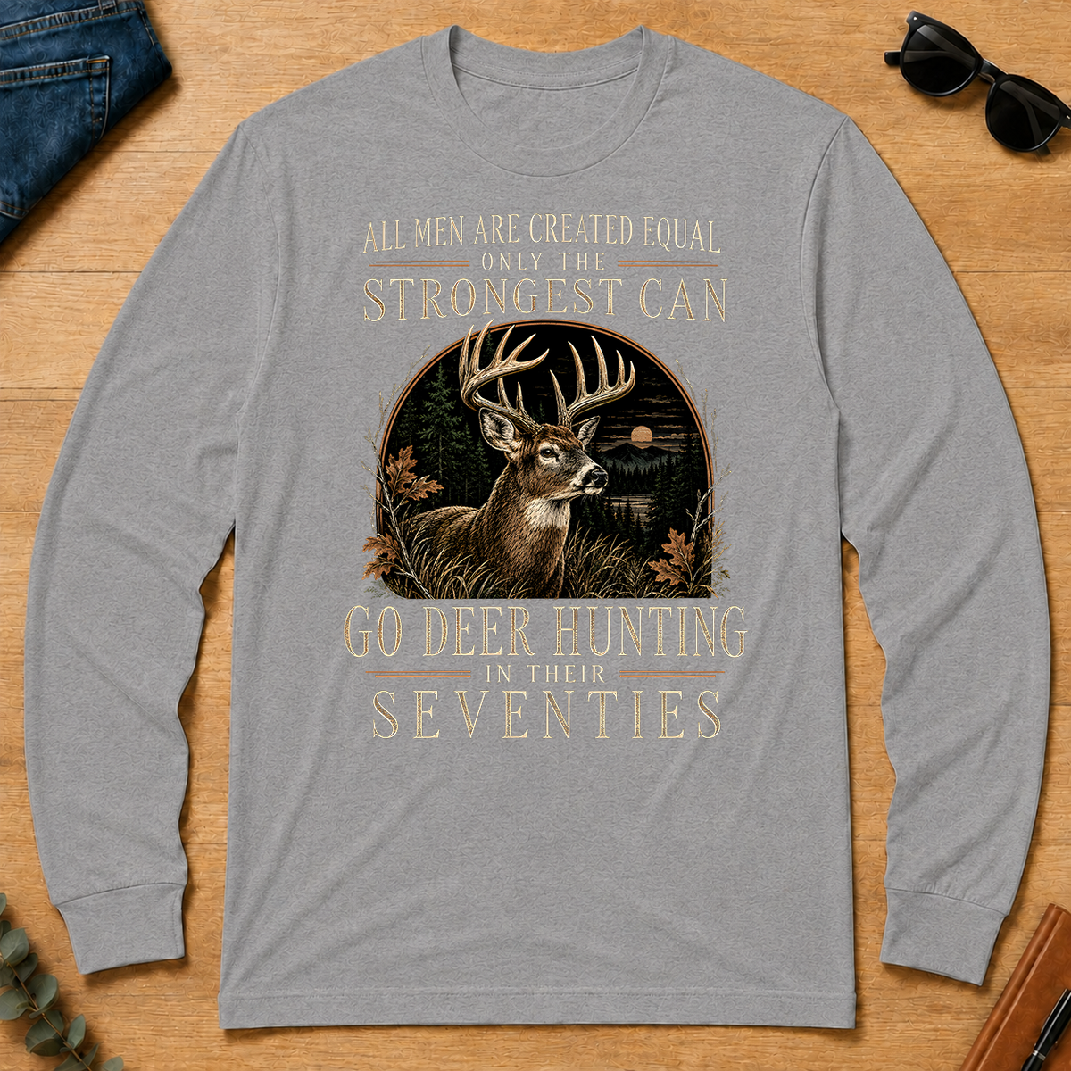 Deer Hunting Strongest Man In Seventies - sport-grey - LST2D-SportGrey