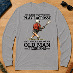 I Just Want To Play Lacrosse - sport-grey - LST2D-SportGrey