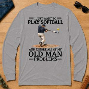 I Just Want To Play Softball - sport-grey - LST2D-SportGrey