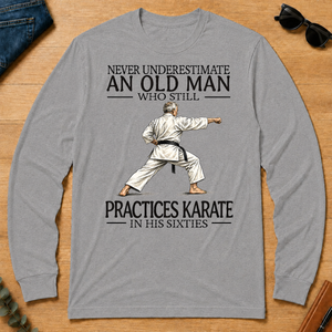 An Old Man Who Still Pratices Karate In His Sixties - sport-grey - LST2D-SportGrey
