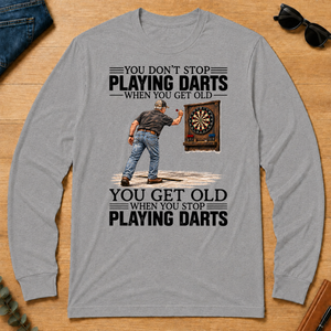 You Get old When You Stop Playing Darts - sport-grey - LST2D-SportGrey