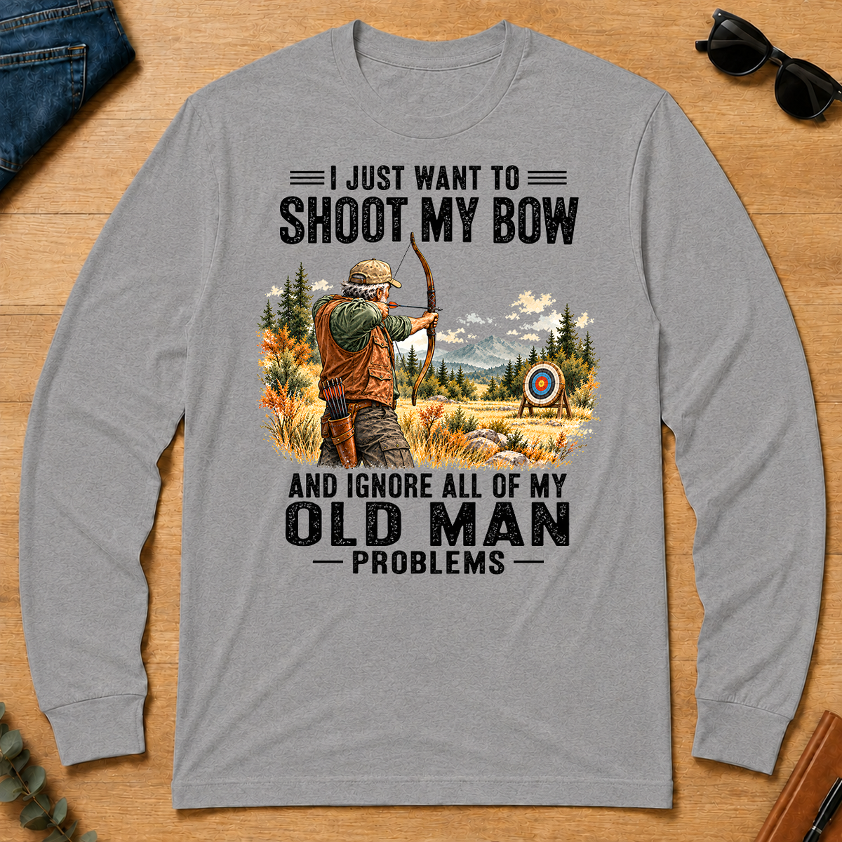 I Just Want To Shoot My Bow Art - sport-grey - LST2D-SportGrey