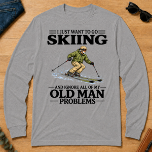 I Just Want To Go Skiing - sport-grey - LST2D-SportGrey