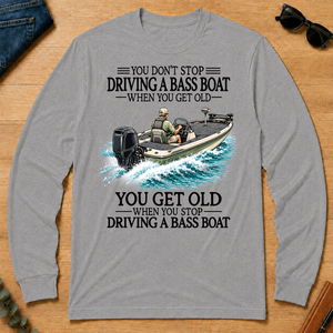 Don't Stop Driving A Bass Boat - sport-grey - LST2D-SportGrey