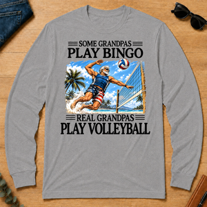 Some Grandpas Play Bingo Real Grandpas Play Volleyball - sport-grey - LST2D-SportGrey