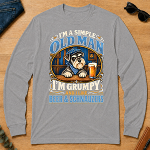 Funny I Like Beer & Schnauzers - sport-grey - LST2D-SportGrey