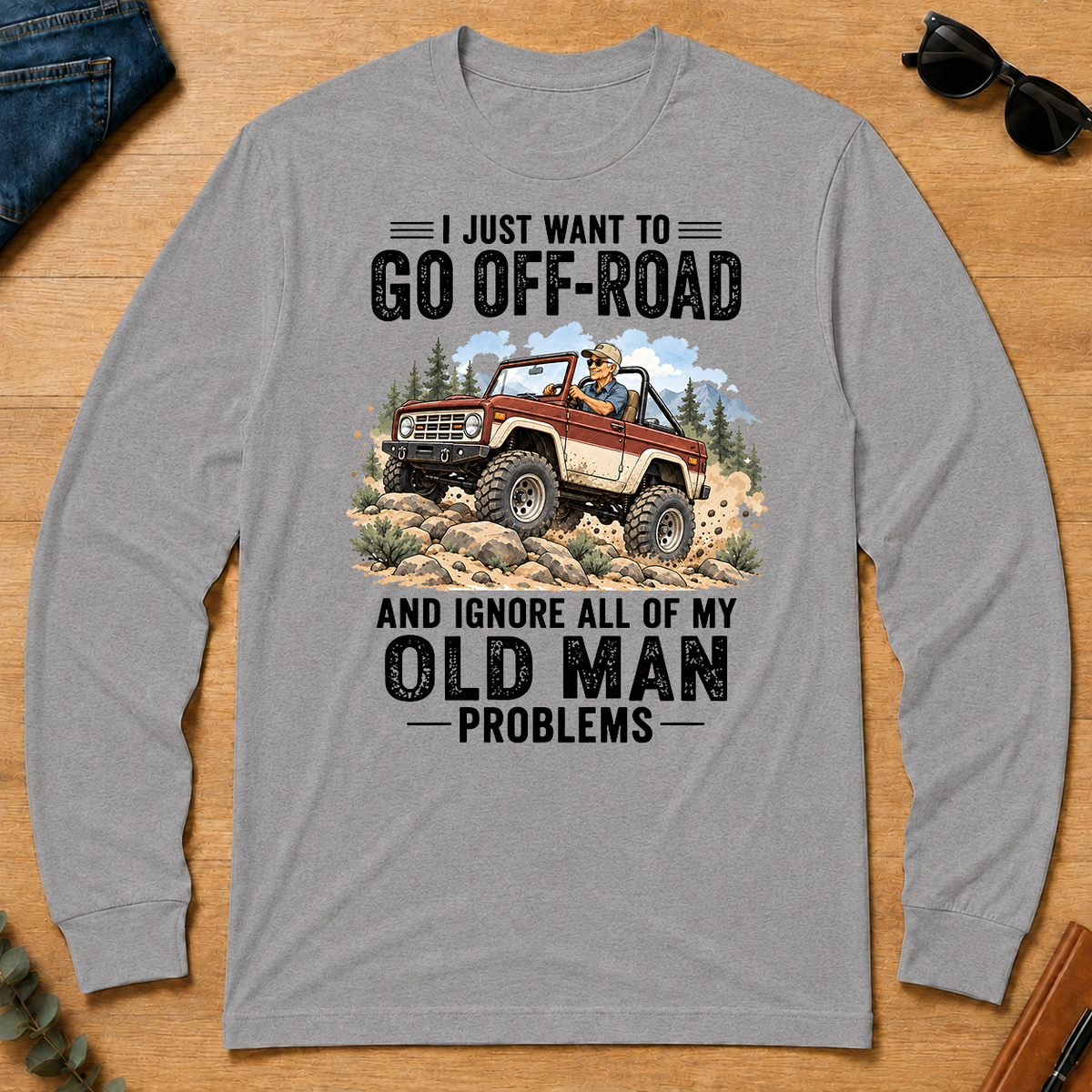 I Just Want To Go Off-road Art - sport-grey - LST2D-SportGrey