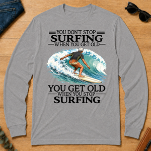 Don't Stop Surfing Vintage Art - sport-grey - LST2D-SportGrey