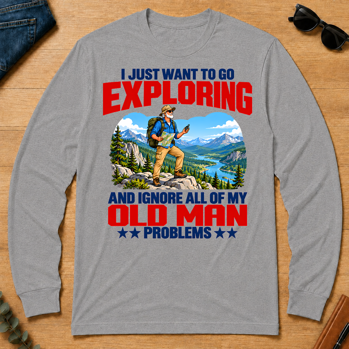 I Just Want To Go Exploring - sport-grey - LST2D-SportGrey