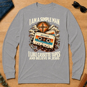 I Like Cassette Tapes & Believe In Jesus - sport-grey - LST2D-SportGrey
