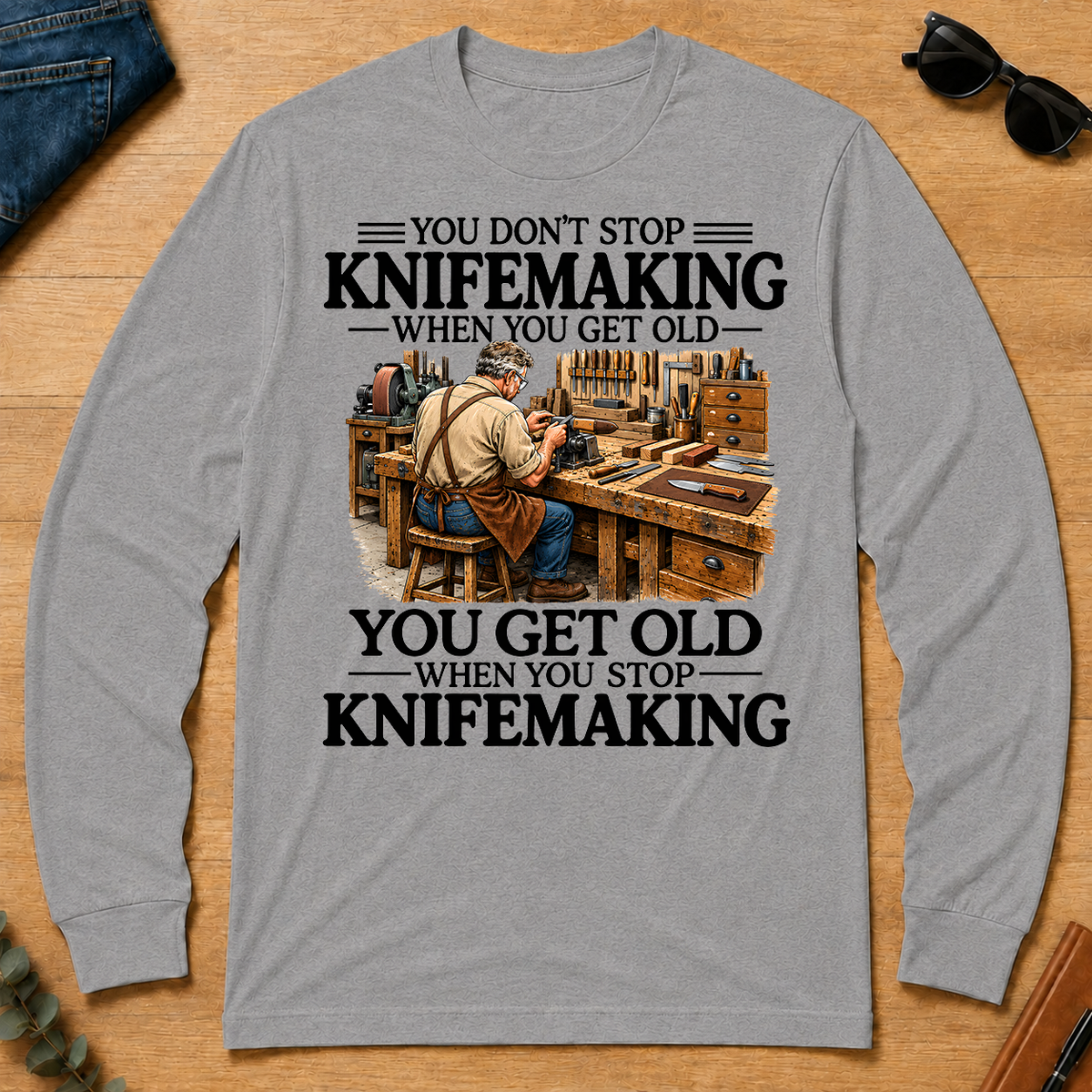 Don't Stop Knifemaking - sport-grey - LST2D-SportGrey