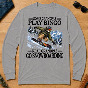 Some Grandpas Play Bingo Real Grandpas Go Snowboarding - sport-grey - LST2D-SportGrey