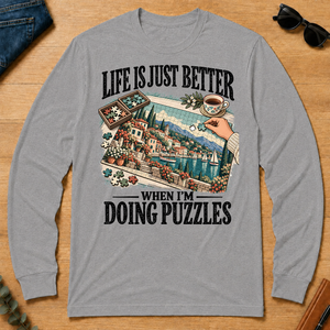 Life Is Just Better When I'm Doing Puzzles - sport-grey - LST2D-SportGrey