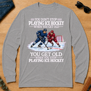 Old Man Don't Stop Ice Hockey - sport-grey - LST2D-SportGrey