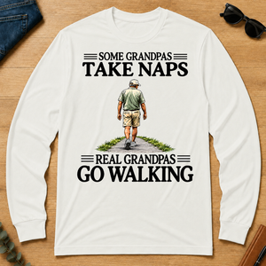 Real Grandpas Go Walking Vintage - white - LST2D-White