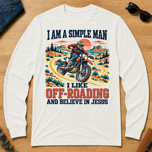 I Like Off-roading And Believe In Jesus - white - LST2D-White