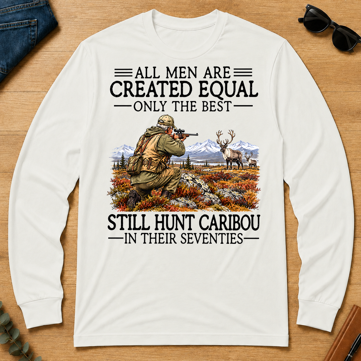 All Men Are Created Equal Caribou Hunting 70s - white - LST2D-White