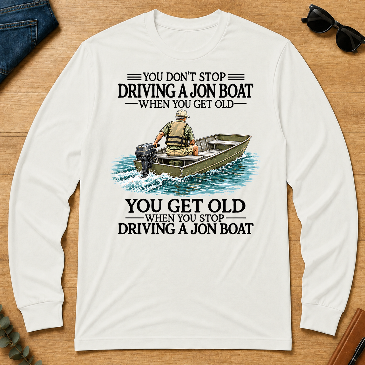 Don't Stop Jon Boat - white - LST2D-White