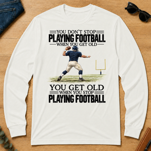 Vintage You Get Old When You Stop Playing Football - white - LST2D-White