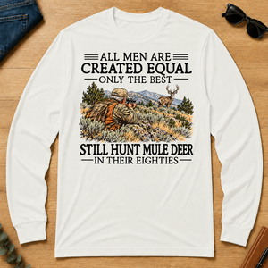 All Men Are Created Equal Mule Deer Hunting 80s - white - LST2D-White