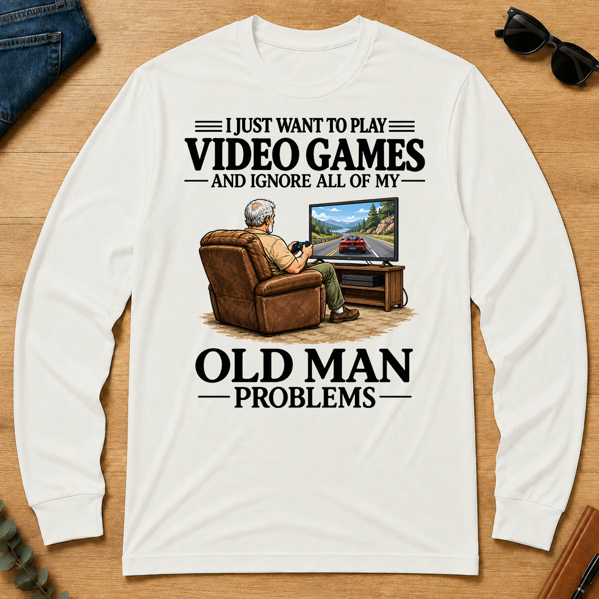 I Just Want To Play Video Games - white - LST2D-White