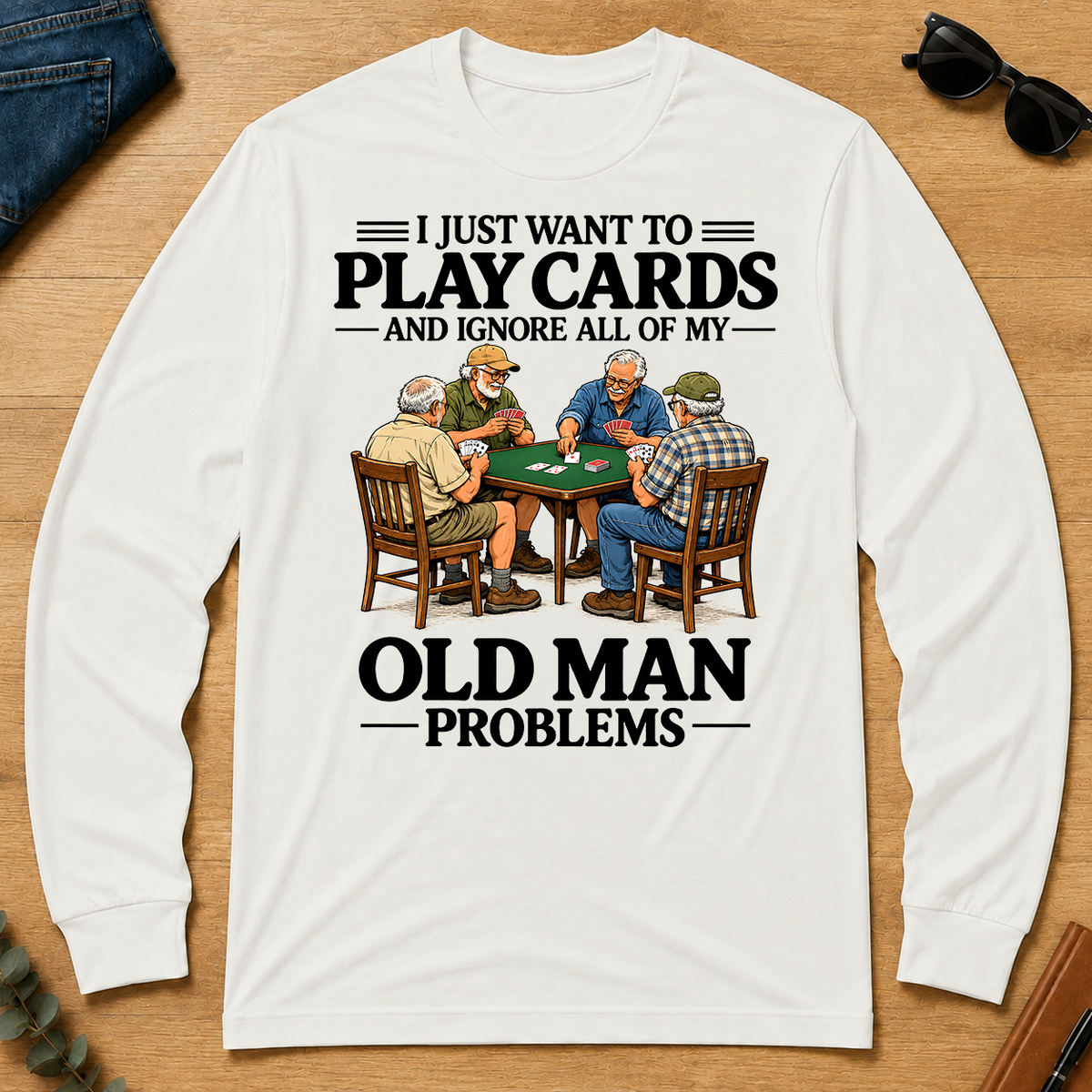 I Just Want To Play Cards - white - LST2D-White