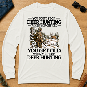 Don't Stop Deer Hunting Man Snow - white - LST2D-White