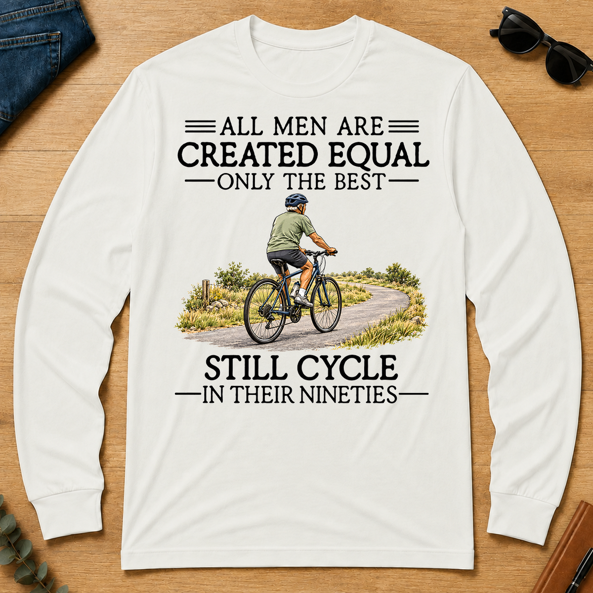 All Men Are Created Equal Only The Best Still Cycle 90s - white - LST2D-White