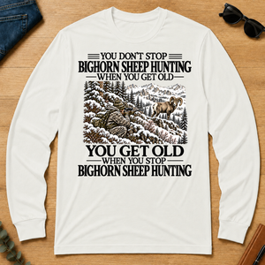 Don't Stop Bighorn Sheep Hunting Snow - white - LST2D-White