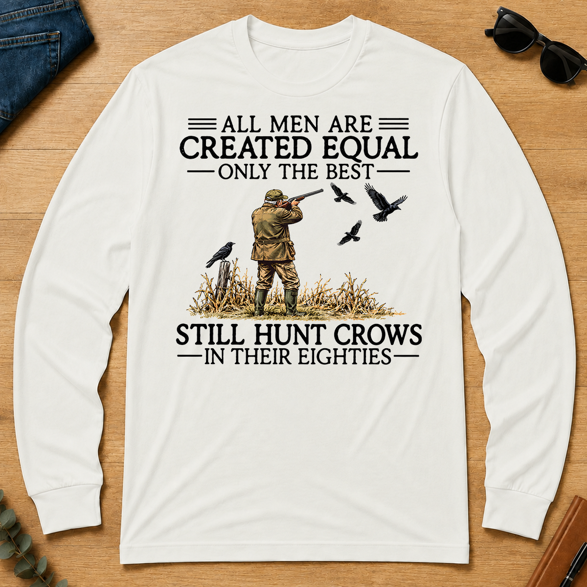 All Men Are Created Equal Crow Hunting 80s - white - LST2D-White