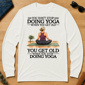 Don't Stop Doing Yoga Woman - white - LST2D-White