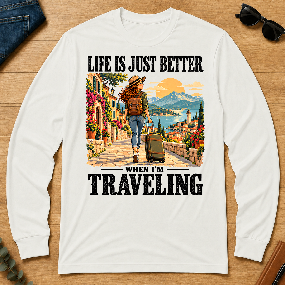 Life Is Just Better When I'm Traveling - white - LST2D-White