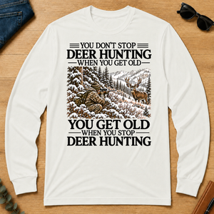 Don't Stop Mule Deer Hunting Snow - white - LST2D-White