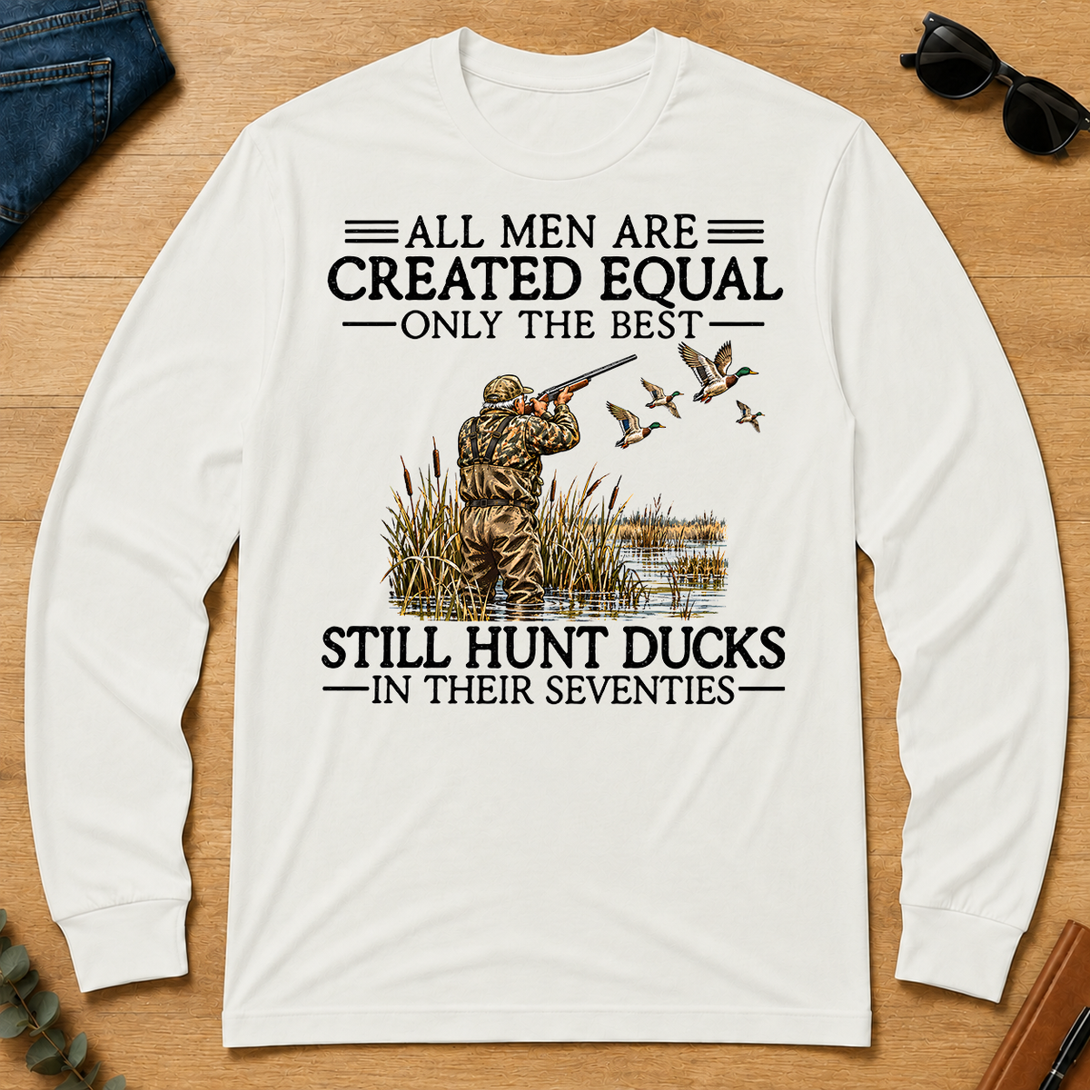 All Men Are Created Equal Duck Hunting 70s - white - LST2D-White