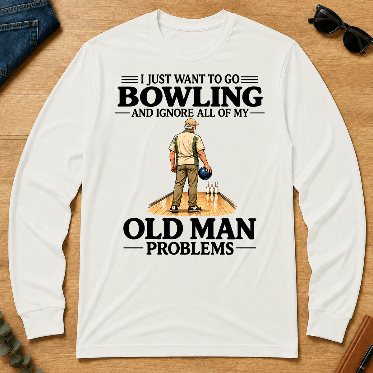 I Just Want To Bowling - white - LST2D-White