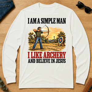 I Like Archery And Believe In Jesus - white - LST2D-White
