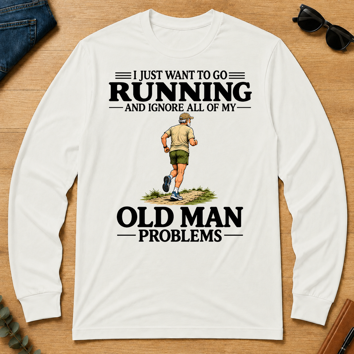 I Just Want To Go Running Vintage - white - LST2D-White