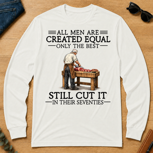 All Men Are Created Equal Only The Best Still Cut It 70s - white - LST2D-White