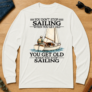 Don't Stop Sailing Vintage Ar - white - LST2D-White