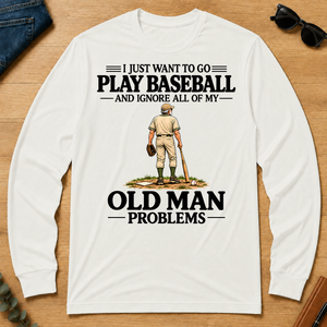 I Just Want To Play Baseball Vintage - white - LST2D-White