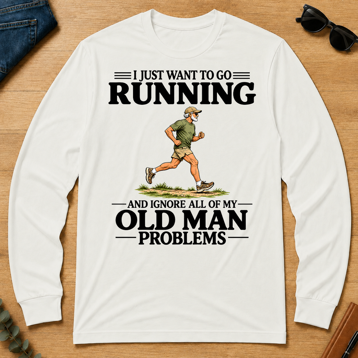 I Just Want To Go Running - white - LST2D-White