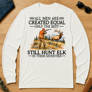 All Men Are Created Equal Elk Hunting 70s - white - LST2D-White