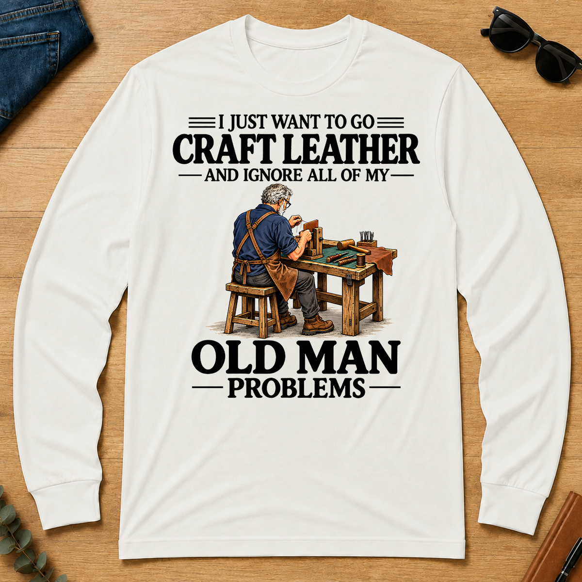 I Just Want To Craft Leather Vintage - white - LST2D-White