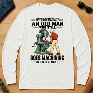 An Old Man Still Does Machining In His 70s - white - LST2D-White