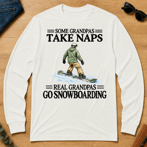 Real Grandpas Go Snowboarding Vintage - white - LST2D-White